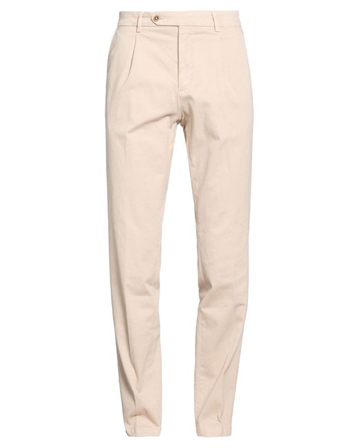 Paoloni Natural Pants Cotton, Elastane for men