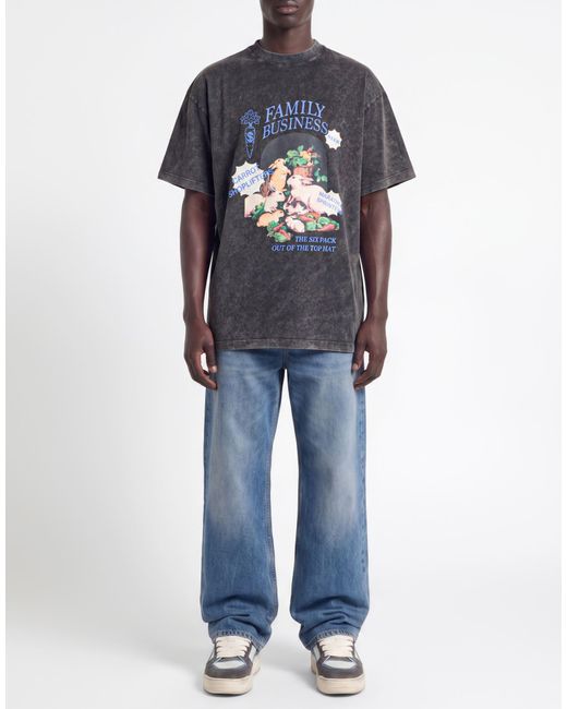 MSGM Gray Charcoal T-Shirt Cotton for men