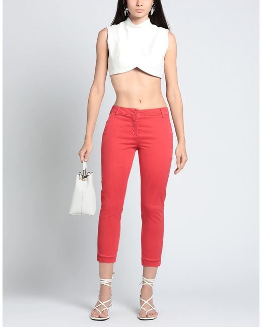 White Wise Red Pants