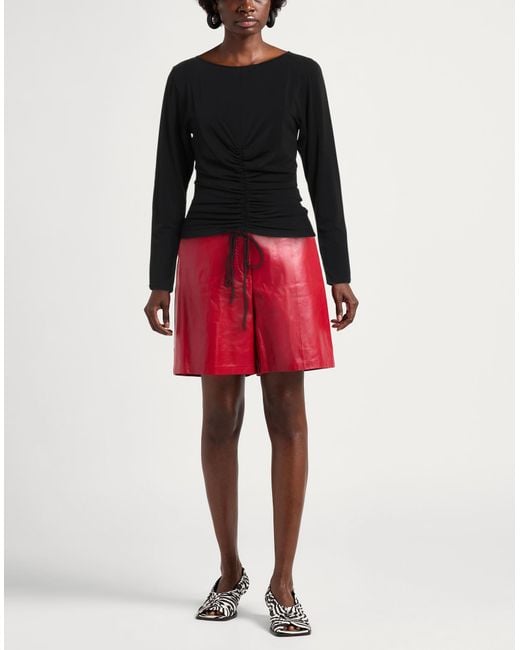Patrizia Pepe Black Top Acetate, Polyamide, Elastane