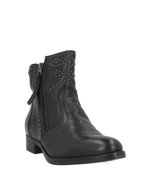 Nero Giardini Black Ankle Boots Leather