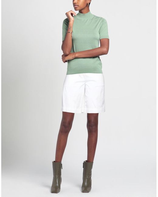 Jacob Coh?n White Shorts & Bermuda Shorts Cotton, Elastane, Polyester
