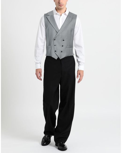 Luigi Borrelli Napoli Gray Tailored Vest for men