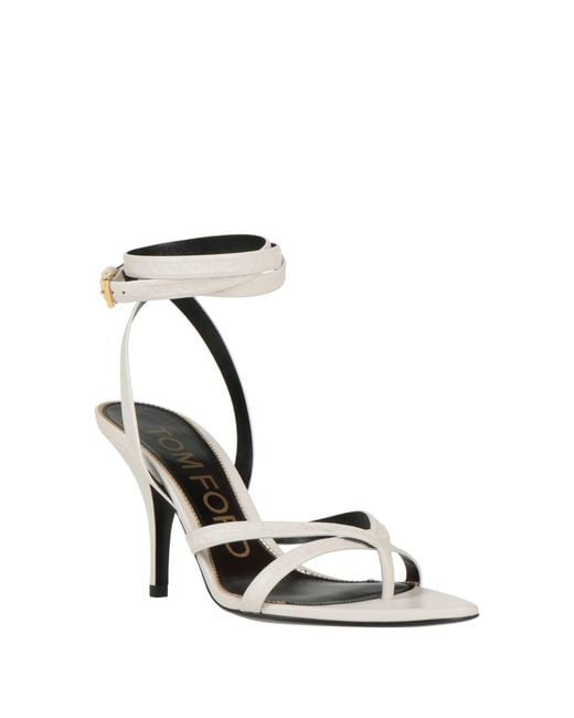 Tom Ford White Thong Sandal