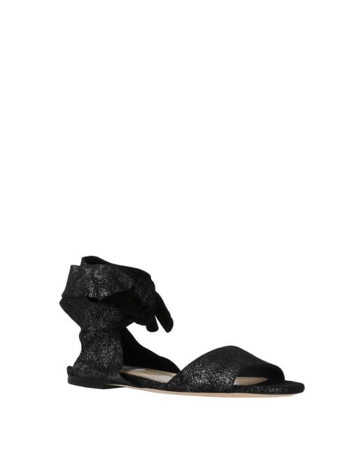 Douuod Black Sandals Leather