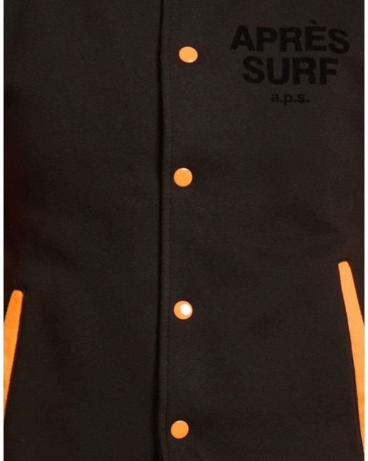 APRÈS SURF Black Jacket Cotton, Polyester for men