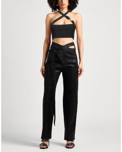 Iceberg Black Top Polyester, Viscose, Cotton, Elastane, Metal