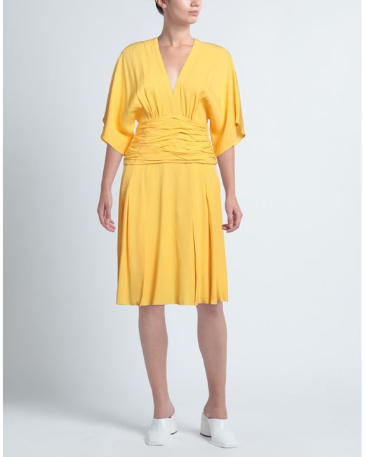 Raquel Diniz Yellow Midi Dress