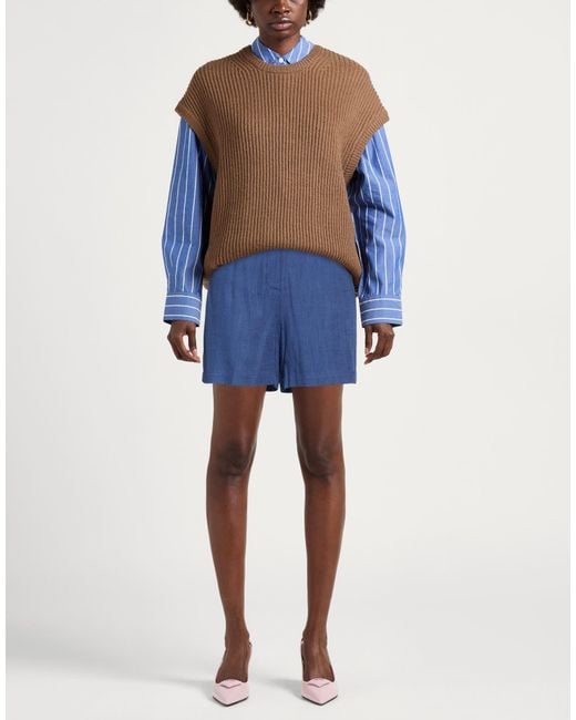 Love Moschino Blue Shorts & Bermuda Shorts Viscose, Linen
