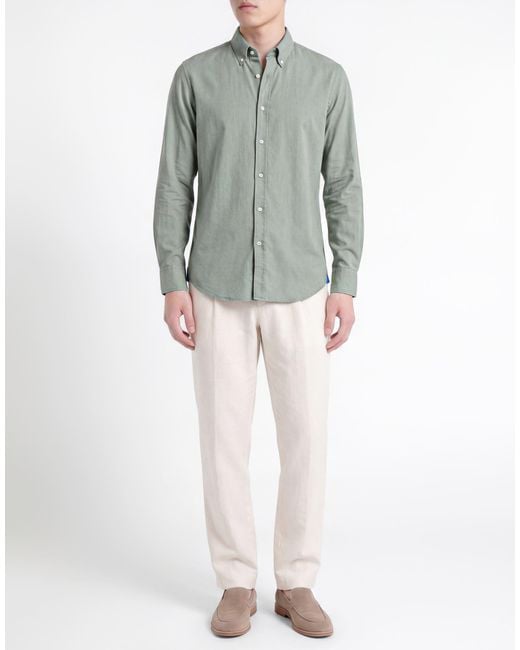Xacus Green Shirt Cotton for men