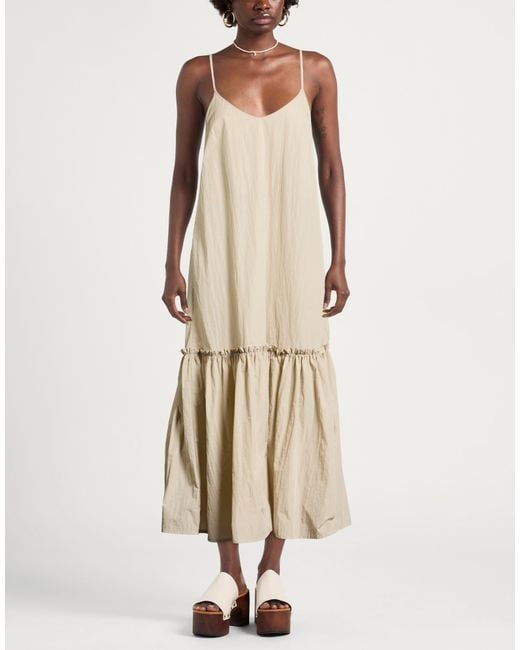 Alpha Studio Natural Maxi Dress Polyamide