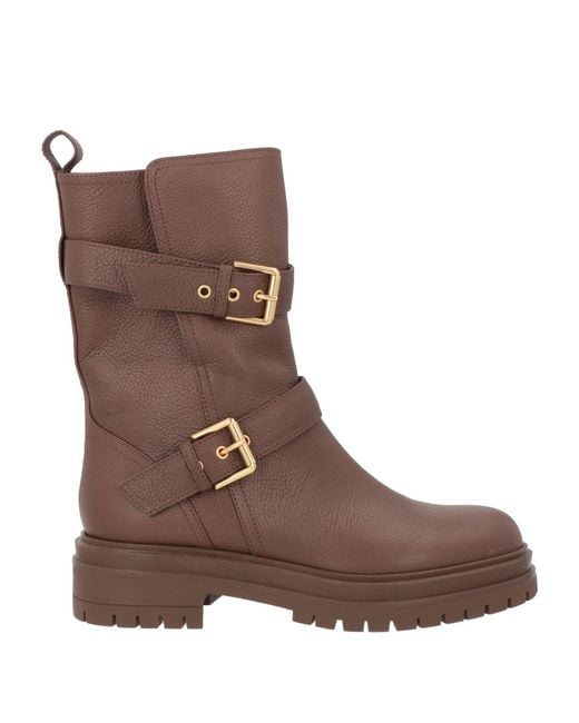 Gianvito Rossi Brown Ankle Boots Leather