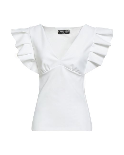 La Petite Robe Di Chiara Boni White Top Polyamide, Elastane