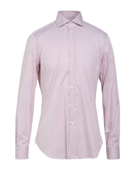 Barba Napoli Purple Burgundy Shirt Cotton for men