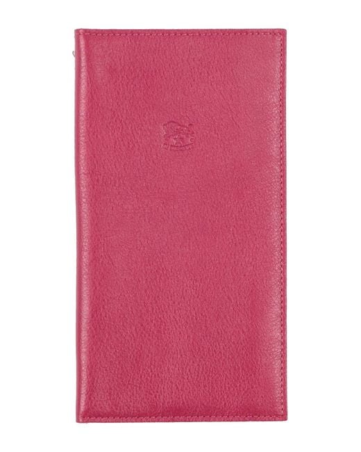 Il Bisonte Pink Document Holder Cowhide