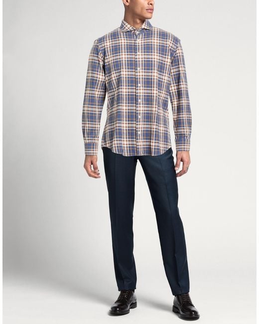 BASTONCINO Blue Shirt Cotton for men