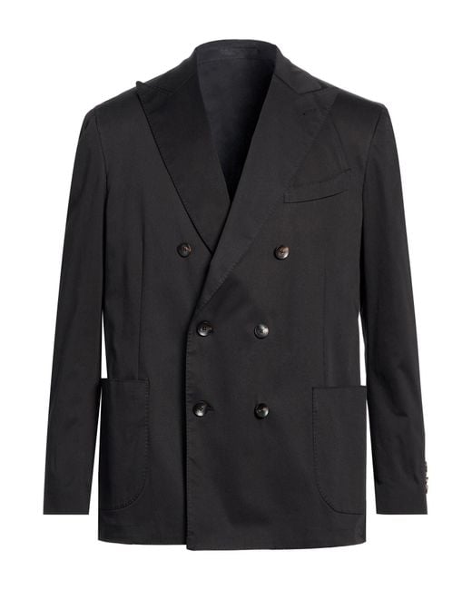 Lardini Black Blazer Cotton, Elastane for men