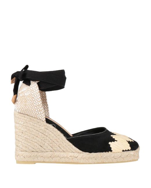 Castaner Black Espadrilles Textile Fibers, Leather