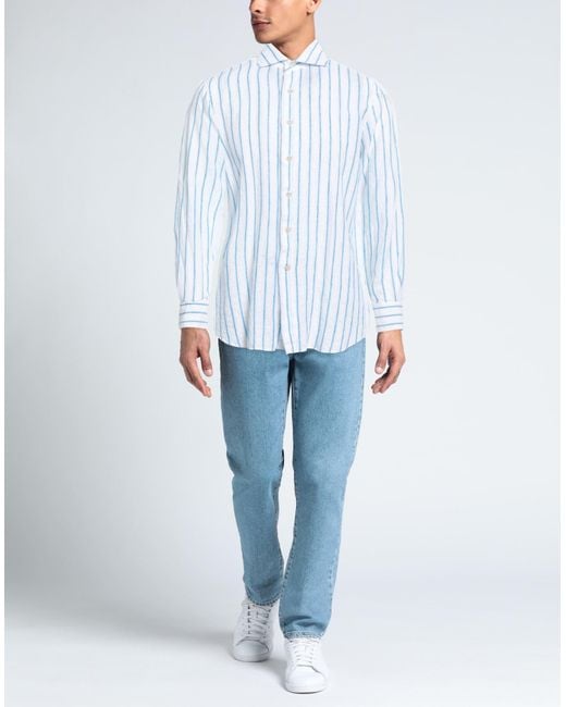 Alessandro Gherardi Blue Shirt Linen for men