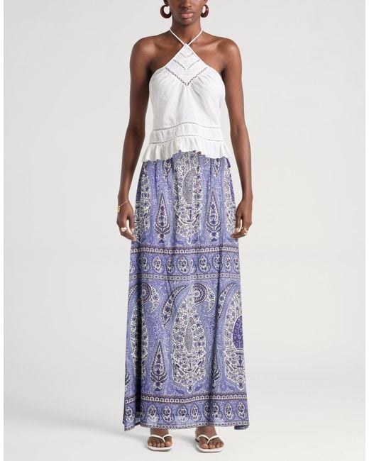 Antik Batik Blue Maxi Skirt Cotton