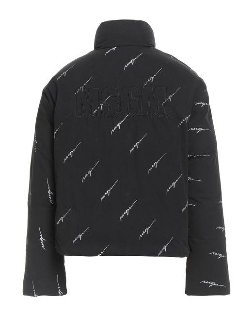 MSGM Black Puffer for men