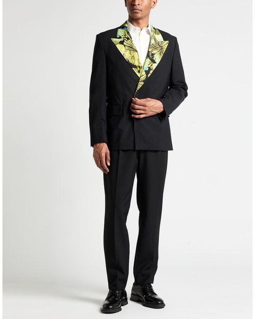 MSGM Black Blazer Virgin Wool, Elastane for men