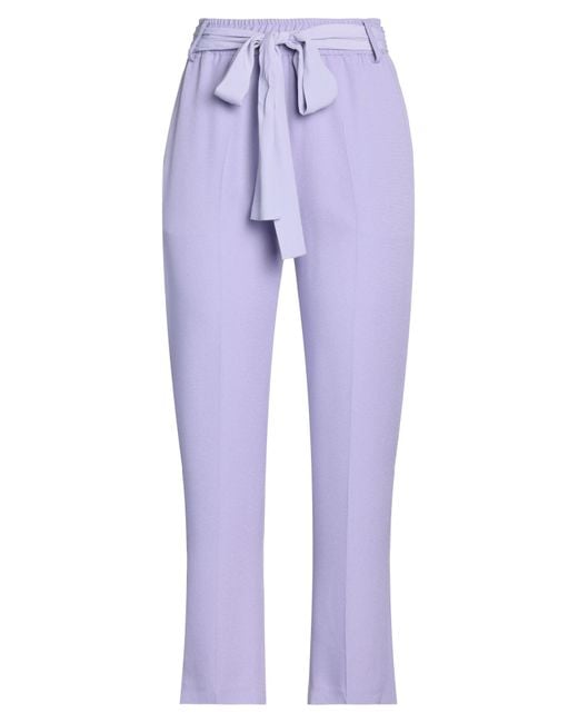 SEVENTY SERGIO TEGON Purple Lilac Pants Acetate, Viloft, Silk