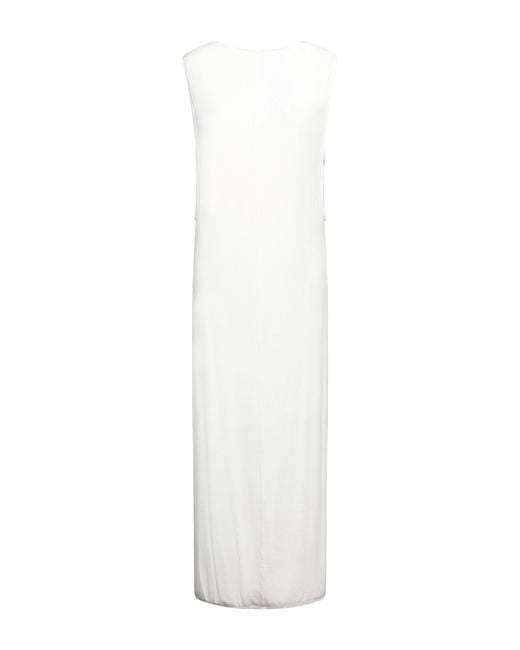 Jacquemus White Maxi Dress Cupro, Elastane