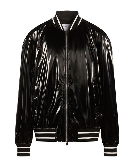 McQueen Black Jacket Polyester, Polyurethane for men