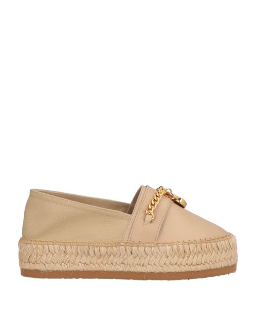 Moschino Natural Espadrilles Leather, Textile Fibers