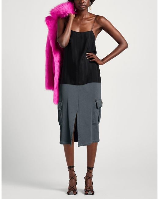 ViCOLO Gray Midi Skirt Cotton