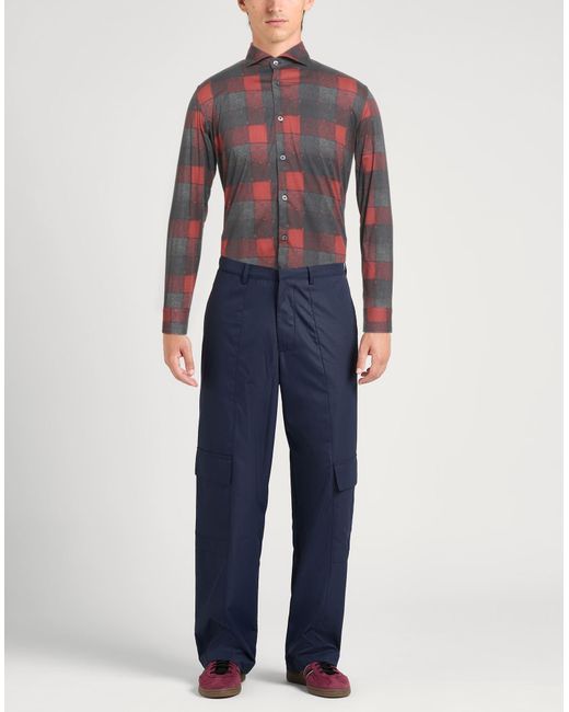Daniele Alessandrini Red Shirt Cotton for men