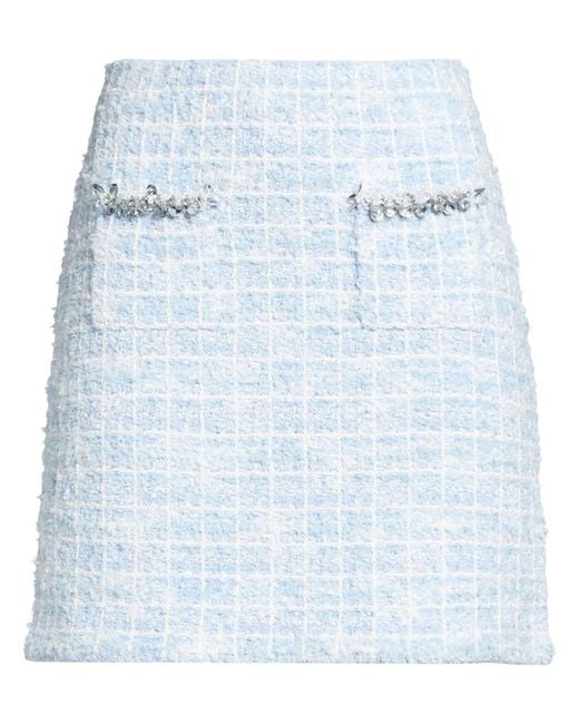 Self-Portrait Blue Mini Skirt