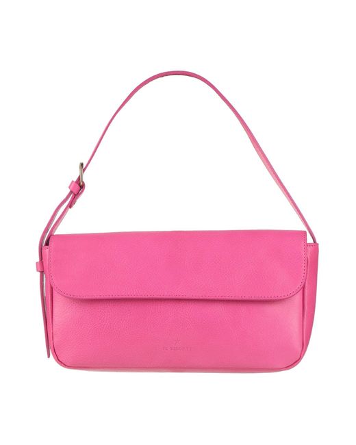 Il Bisonte Pink Fuchsia Handbag Leather