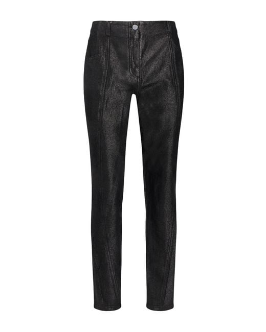 Alberta Ferretti Black Charcoal Jeans Cotton, Viscose, Metallic Fiber