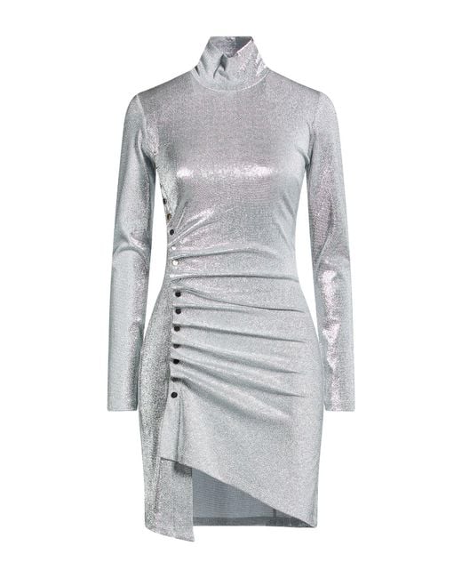 Rabanne Gray Mini Dress Viscose, Polyester, Elastane