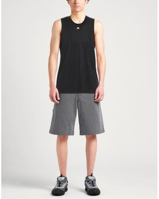 【関税&送料込】Courreges Black Stretch Polyester Blend Scus Courreges Tank Top Polyester in Black for Men | Lyst