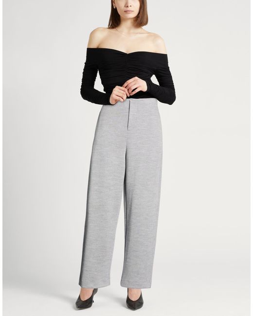 Max Mara Gray Pants Wool, Cotton, Polyester