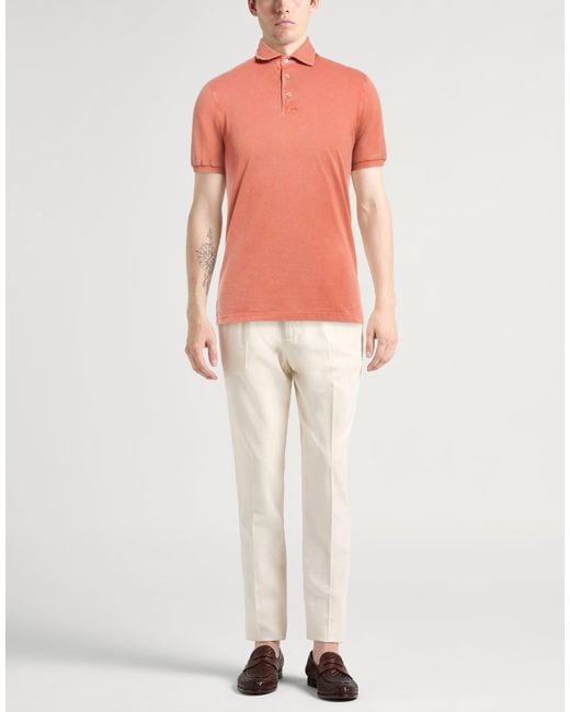 Fedeli Pink Polo Shirts for men