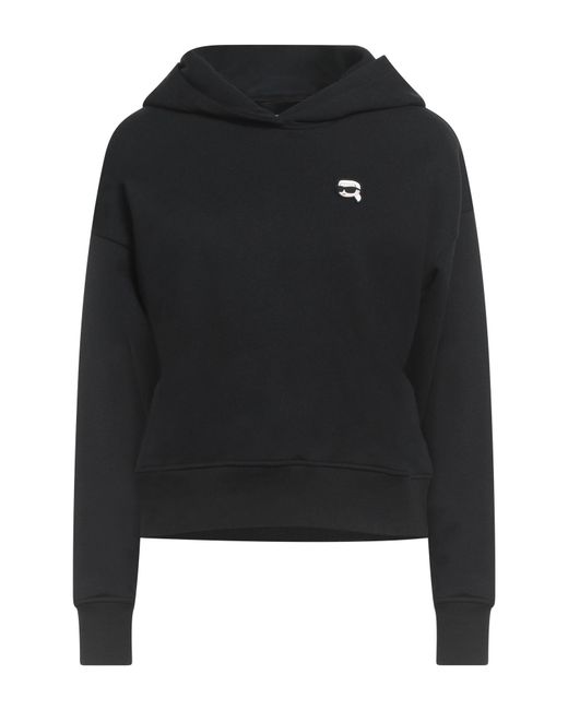 Karl Lagerfeld Black Sweatshirt Cotton, Polyester