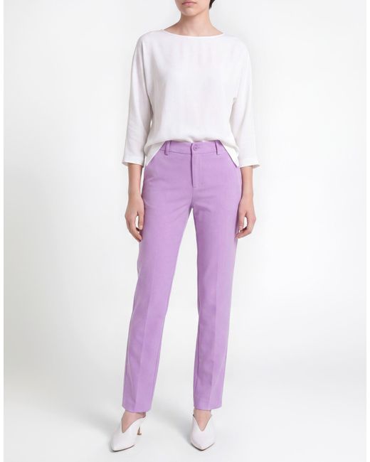 Liu Jo Purple Pants Polyester, Elastane