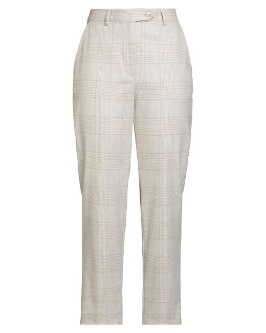 Kiton White Pants Wool, Cashmere