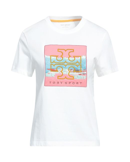 Tory Sport White T-Shirt Cotton, Polyester