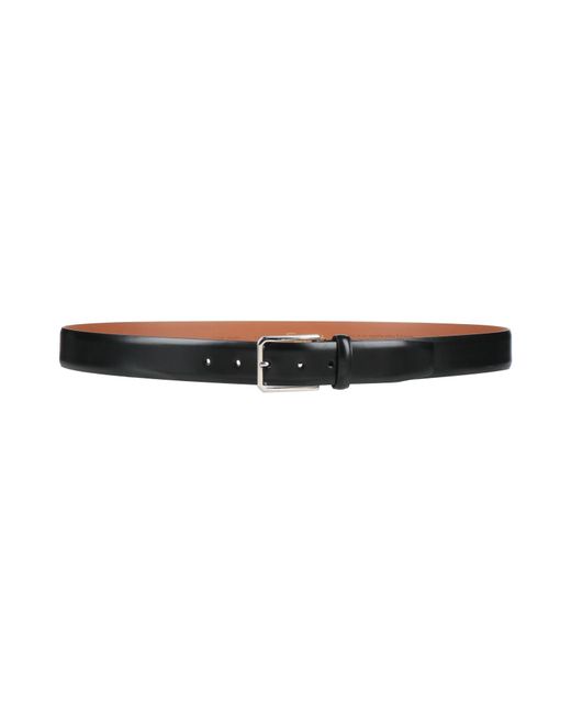 Santoni Black Belt Leather for men