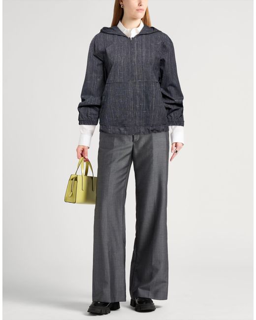 MAX&Co. Gray Jacket Synthetic Fibers, Virgin Wool, Viscose, Cotton, Elastane