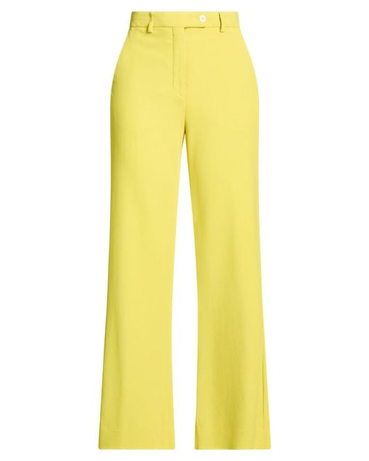 Beatrice B. Yellow Pants Viscose, Elastane