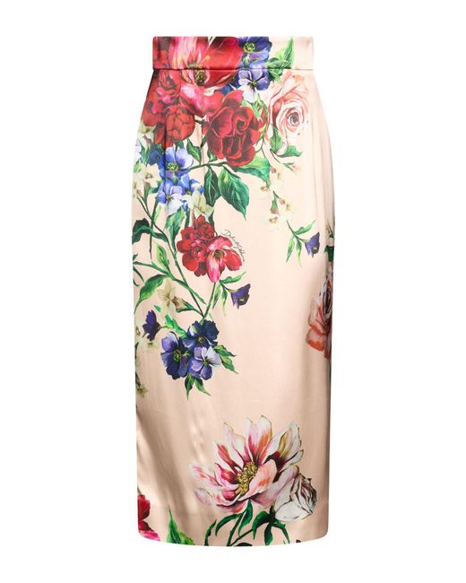 Dolce & Gabbana White Midi Skirt Viscose, Elastane