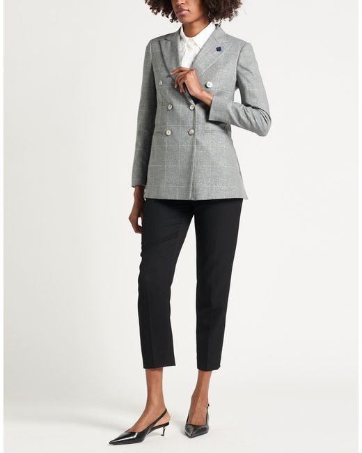Lardini Gray Blazer Viscose, Polyester, Polyamide, Elastane