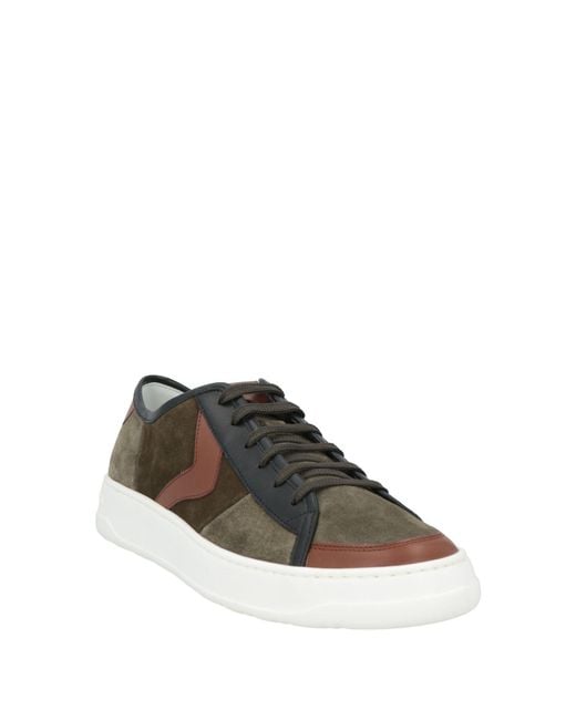 Voile Blanche Brown Military Sneakers Leather for men