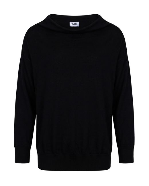 Alpha Studio Blue Turtleneck Merino Wool
